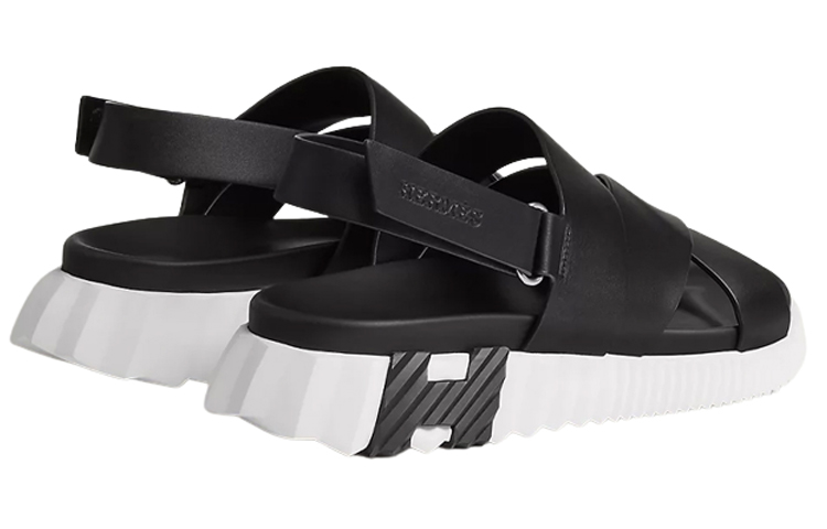 Lookbook HERMES 愛馬仕 時尚小牛皮涼鞋 黑色