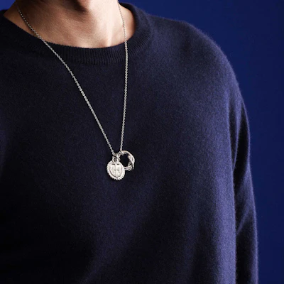 HERMES 時尚金屬吊墜男士項鍊 H077272FP00 Shop HERMES 時尚金屬吊墜男士項鍊 H077272FP00