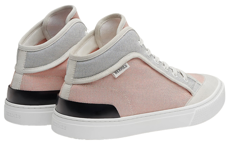 Shop HERMES 愛馬仕 時尚板鞋 灰粉色