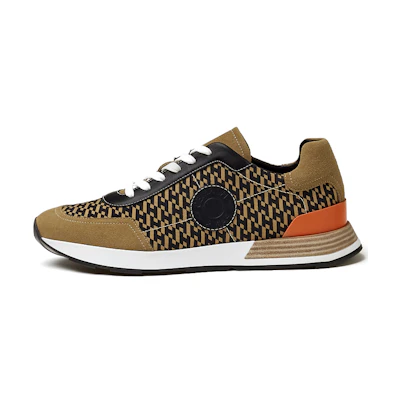HERMES Fashion Strap Sneakers 'Brown Black'
