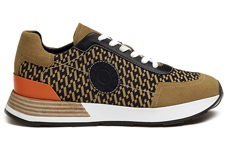 Order Sepatu Sneakers HERMES Tali Fashion 'Coklat Hitam' H222906Z-HBK