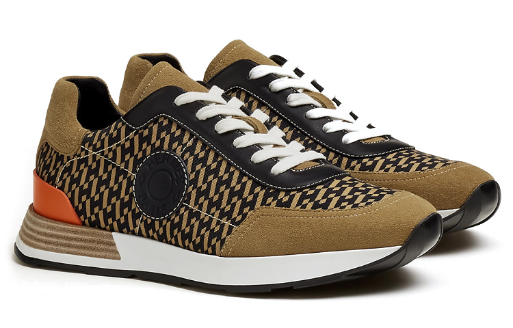 Lookbook Sepatu Sneakers HERMES Tali Fashion 'Coklat Hitam' H222906Z-HBK