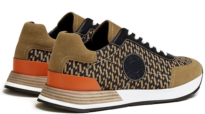 HERMES Fashion Strap Sneakers 'Brown Black' H222906Z-HBK Shop HERMES Fashion Strap Sneakers 'Brown Black' H222906Z-HBK