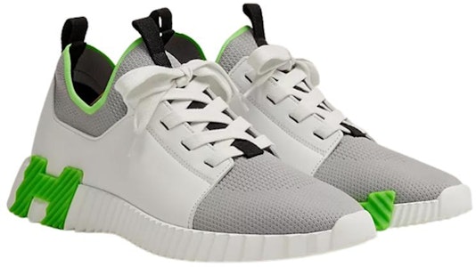 HERMES 愛馬仕 時尚繫帶運動鞋 白灰綠 Shop HERMES 愛馬仕 時尚繫帶運動鞋 白灰綠