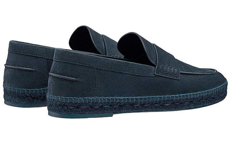 Lookbook HERMES 愛馬仕 編繩 時尚休閒平底鞋 深藍色