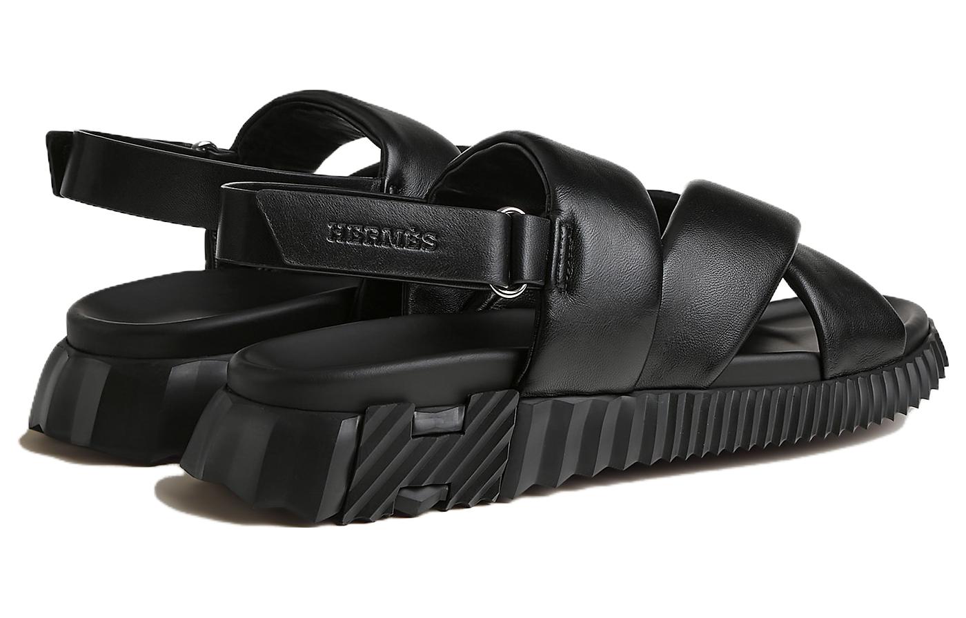 Lookbook HERMES Sandal Datar 'Kenyamanan Hitam' H232868Z-H01