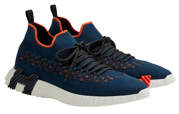 HERMES Flex 'Blue Fashion Tie Low-Top' 圖 2