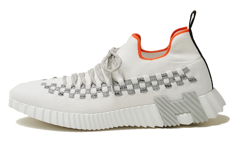 HERMES Flex Knit Slip-On Low 'White Grey' H222910Z-H90