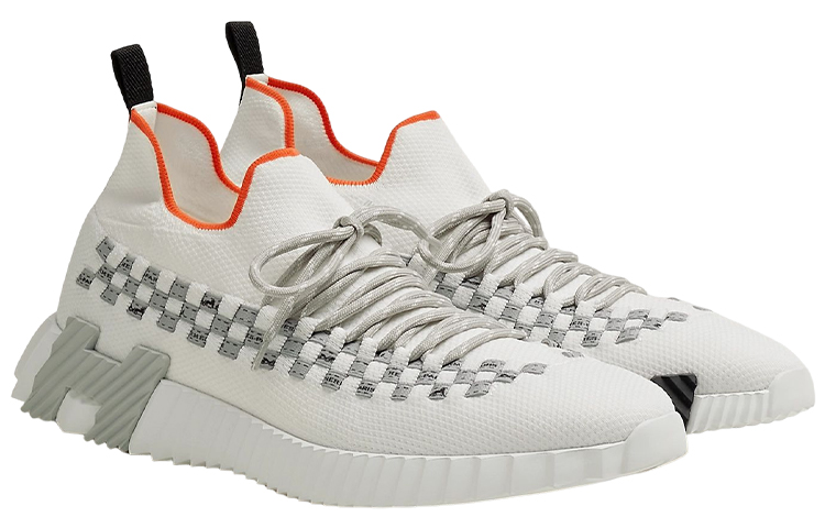 Order HERMES Flex Knit Slip-On Low 'White Grey' H222910Z-H90