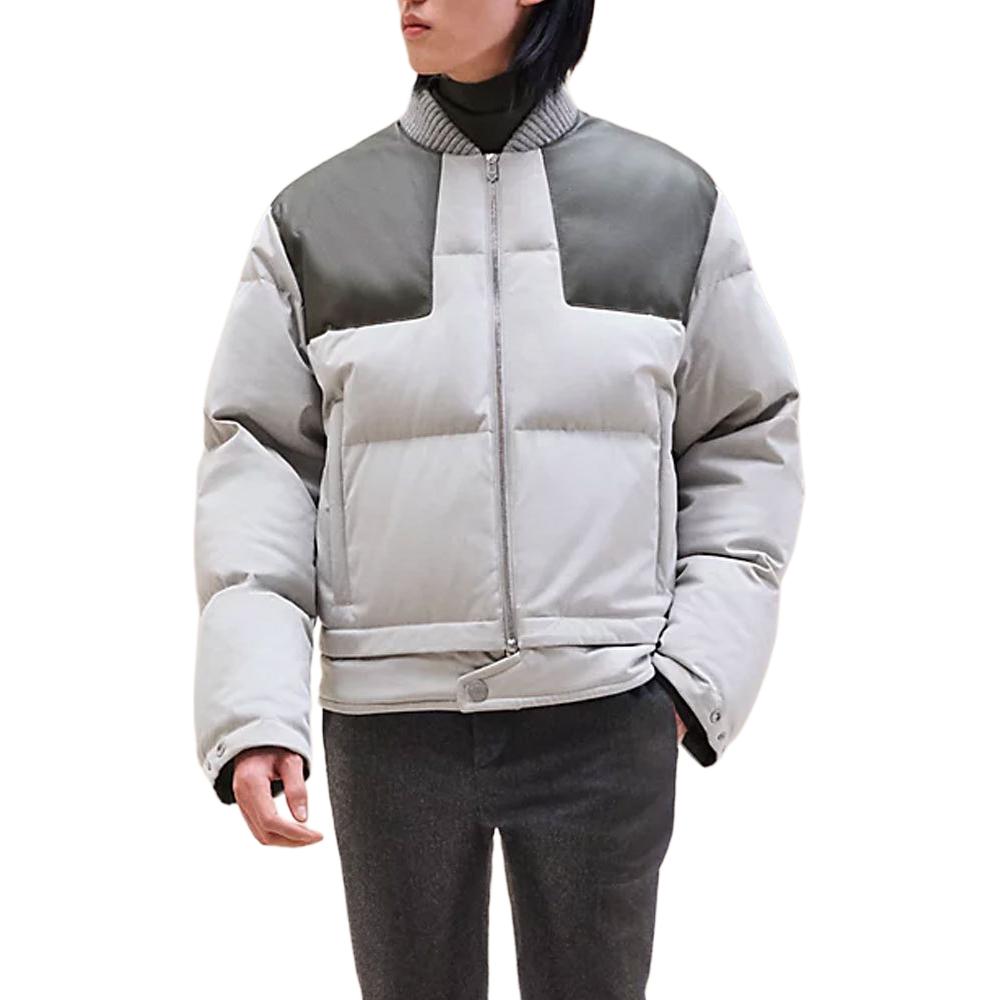 Hermes Flint Colorblock Baseball Collar Zip Jacket H462690HG7950