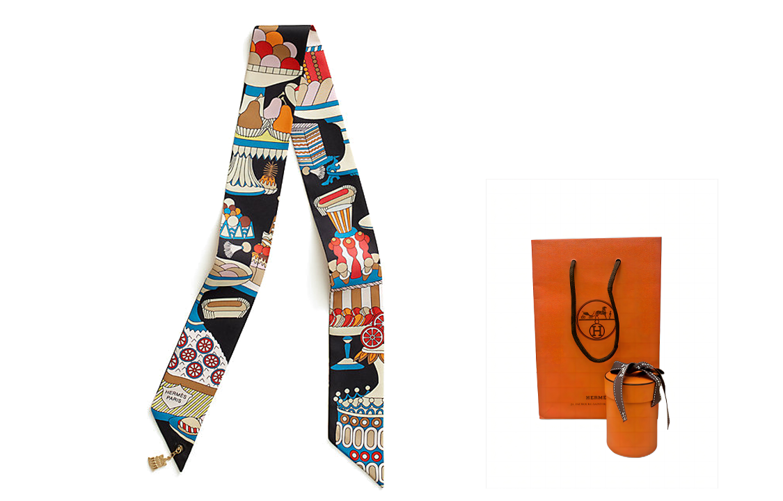 HERMES French Pastry Print Silk Scarf Unisex Couple Design Multi-Color H853336S 02 圖 2