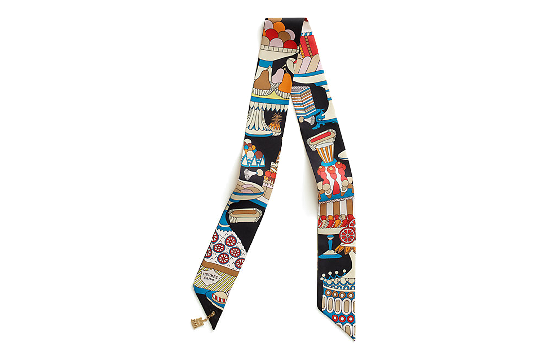 HERMES French Pastry Print Silk Scarf Unisex Couple Design Multi-Color H853336S 02 圖 3