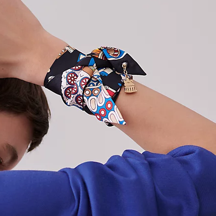 HERMES French Pastry Print Silk Scarf Unisex Couple Design Multi-Color H853336S 02 圖 4