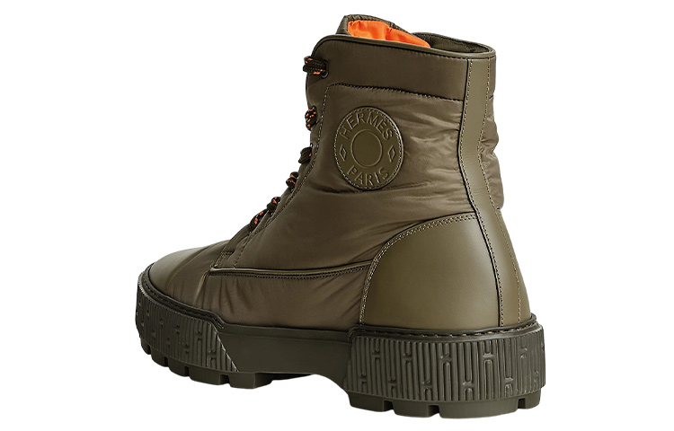 Shop HERMES愛馬仕 Fresh 系帶 短靴 綠色