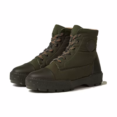 HERMES Fresh Round Toe Lace-Up Boots 'Forest Green'