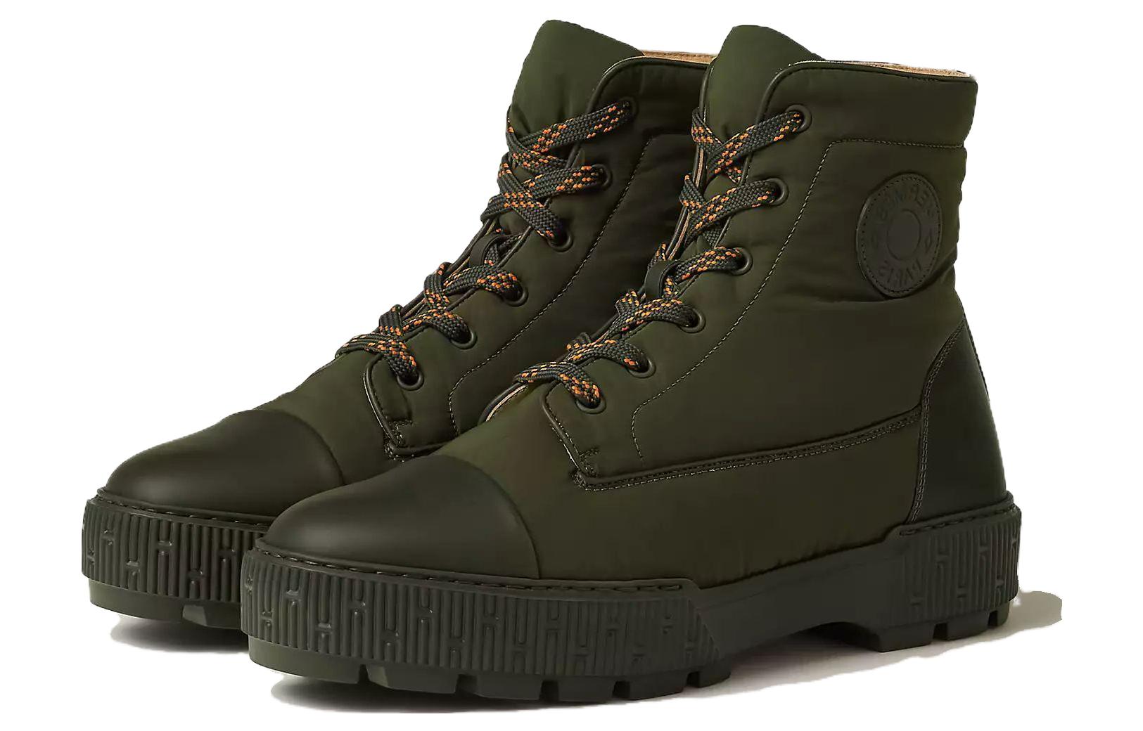 HERMES Fresh Round Toe Lace-Up Boots 'Forest Green' H222960Z-H4N