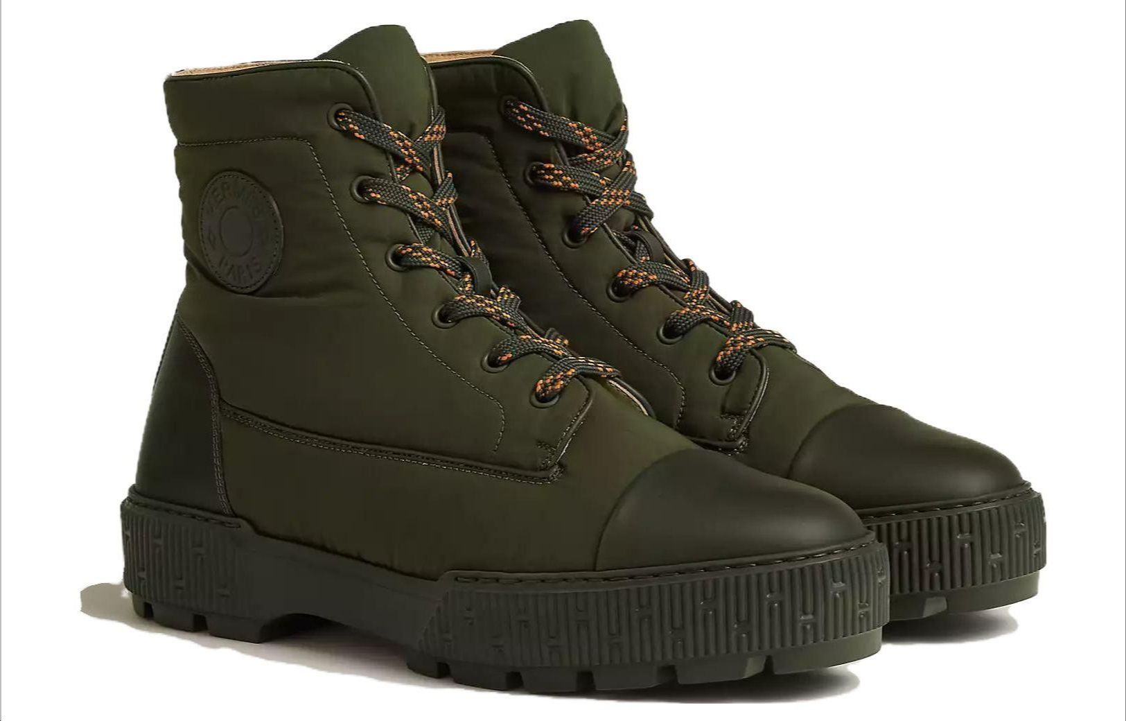 Order HERMES But Kasut Bertali Hujung Bulat 'Forest Green' H222960Z-H4N