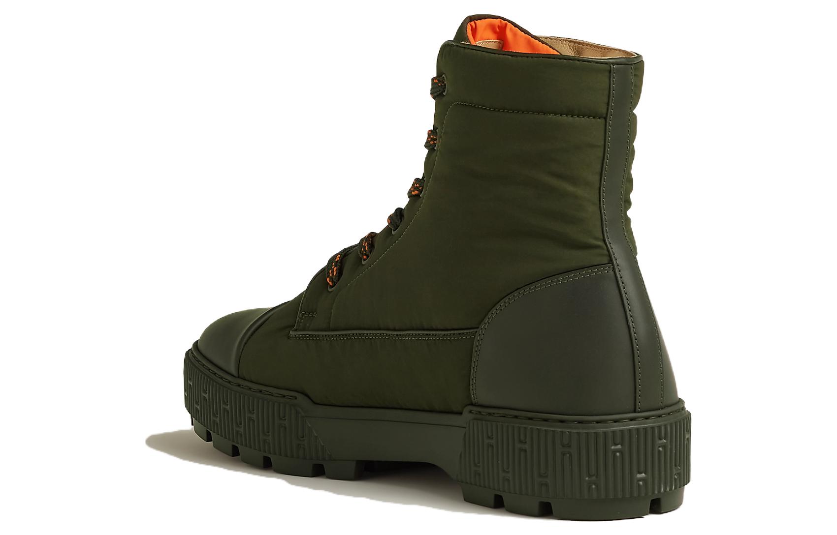 Shop HERMES But Kasut Bertali Hujung Bulat 'Forest Green' H222960Z-H4N