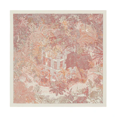 HERMES Fubao Pink Cashmere 140 Scarf H243602S-11