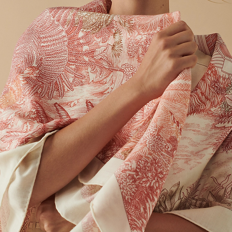 HERMES Fubao Pink Cashmere 140 Scarf H243602S-11 圖 3