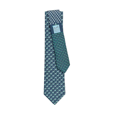 HERMES Full Print Pattern Tie for Men H006274T-11