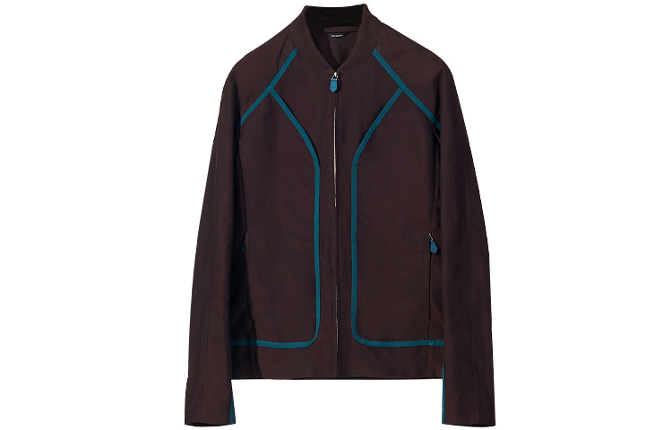 Hermes FW21 Loose-Fit Color-Block Long-Sleeve Jacket in Light Burgundy H162700HH49