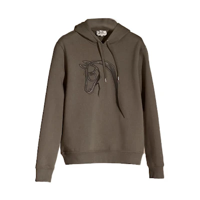 Hermes FW21 Pepper Color Casual Pullover Hoodie H167545HA0L