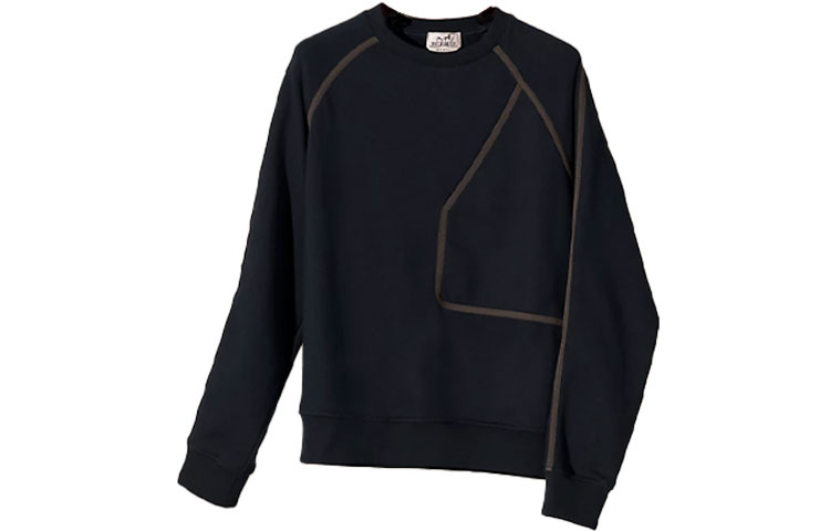 Hermes FW21 Rubber Pattern Crewneck Sweatshirt Navy Blue () H167550HA01