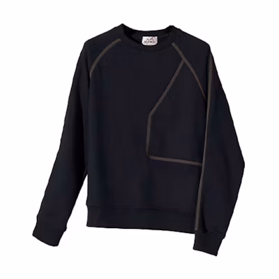 Hermes FW21 Rubber Pattern Crewneck Sweatshirt Navy Blue () H167550HA01