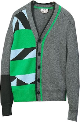 HERMES FW22 Geometric Print V-Neck Sweater Grey Long Sleeve. H267340HA82 Order HERMES FW22 Geometric Print V-Neck Sweater Grey Long Sleeve. H267340HA82