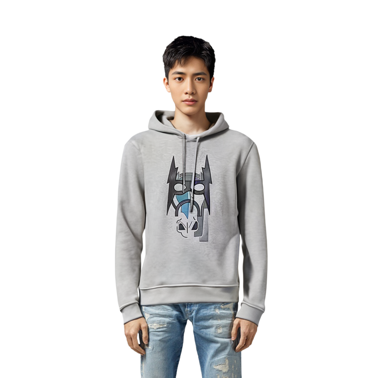 Lookbook 에르메스 FW22 그레이 말 프린트 디자인 후디. H267690HA7H