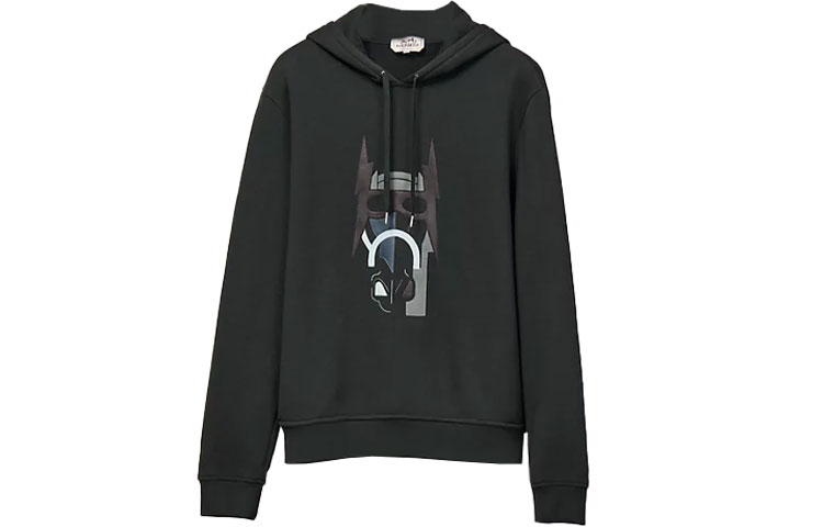 HERMES FW22  Hoodie Pine Green with Horse Print Design. H267690HA2H