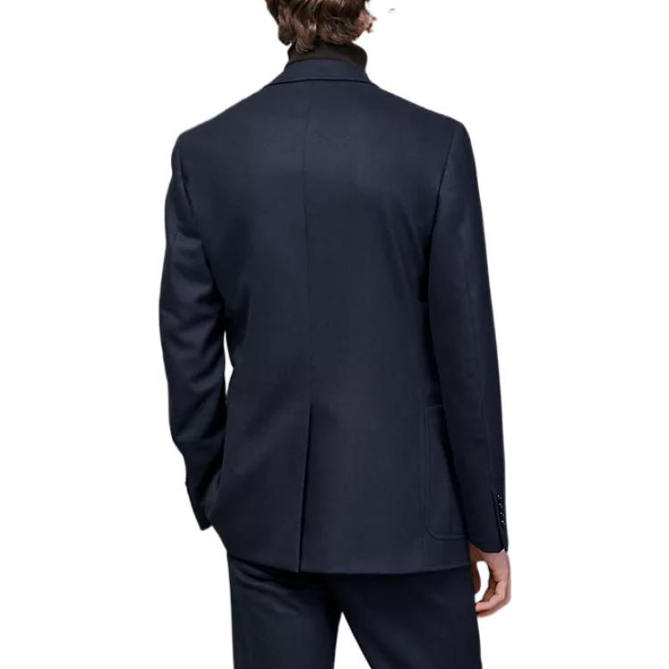 Shop HERMES FW22  Navy Blue Long Sleeve Jacket Top H264324H301