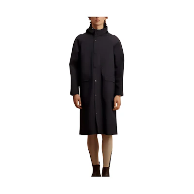 HERMES FW22 Navy Waterproof Plain Cycling Parka Jacket H800518E04XS