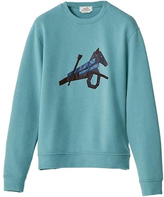 HERMES Baju Kelabu Leher Bulat Hijau dengan Rinci Kulit Kartun Haiwan. H257720HA64 Buy HERMES Baju Kelabu Leher Bulat Hijau dengan Rinci Kulit Kartun Haiwan. H257720HA64