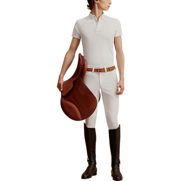 Lookbook HERMES FW22 Polo Slim Fit Blanco Camisa Lisa H800482EV01