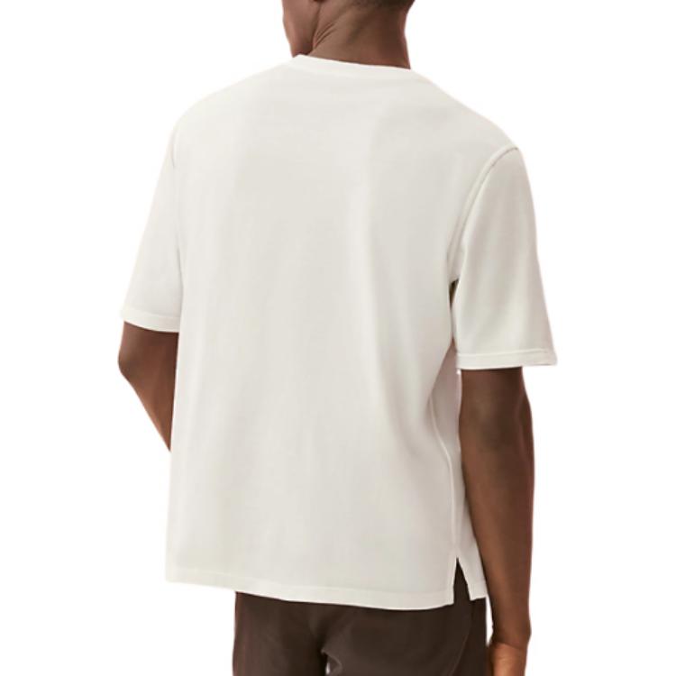 Purchase HERMES FW22 白色不規則圖案圓領休閒T恤 H257810HA90