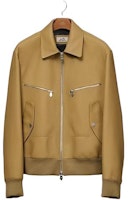 HERMES FW22 Yellow Solid Collar Zip Button Pocket Jacket. H263220HC3J HERMES FW22 Yellow Solid Collar Zip Button Pocket Jacket. H263220HC3J