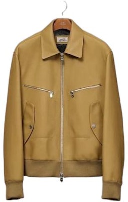 에르메스 FW22 옐로우 솔리드 칼라 지퍼 버튼 포켓 재킷. H263220HC3J Order 에르메스 FW22 옐로우 솔리드 칼라 지퍼 버튼 포켓 재킷. H263220HC3J