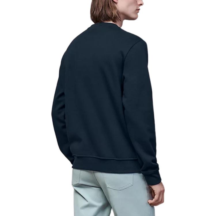 Details for 에르메스 FW22 추상 패턴 네이비 블루 크루넥 스웻셔츠 패션. H267680HA01