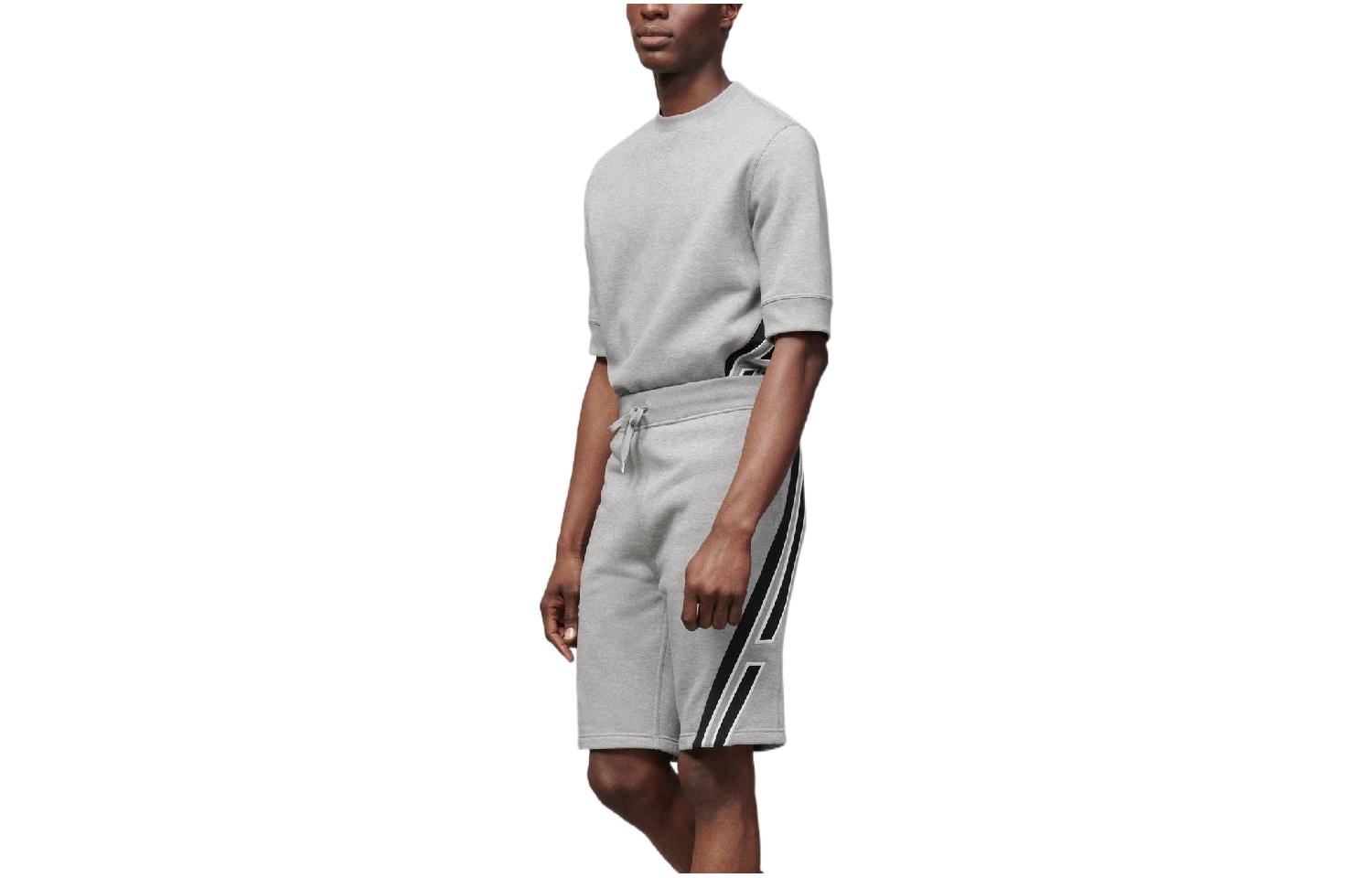 Order HERMES FW22 Gray High-Waisted Side Stripe Casual Straight Shorts H267660HA1O3