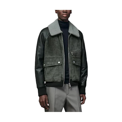 Hermes FW22 Gray Patchwork Zip-Up Casual Jacket H263520HF2H50