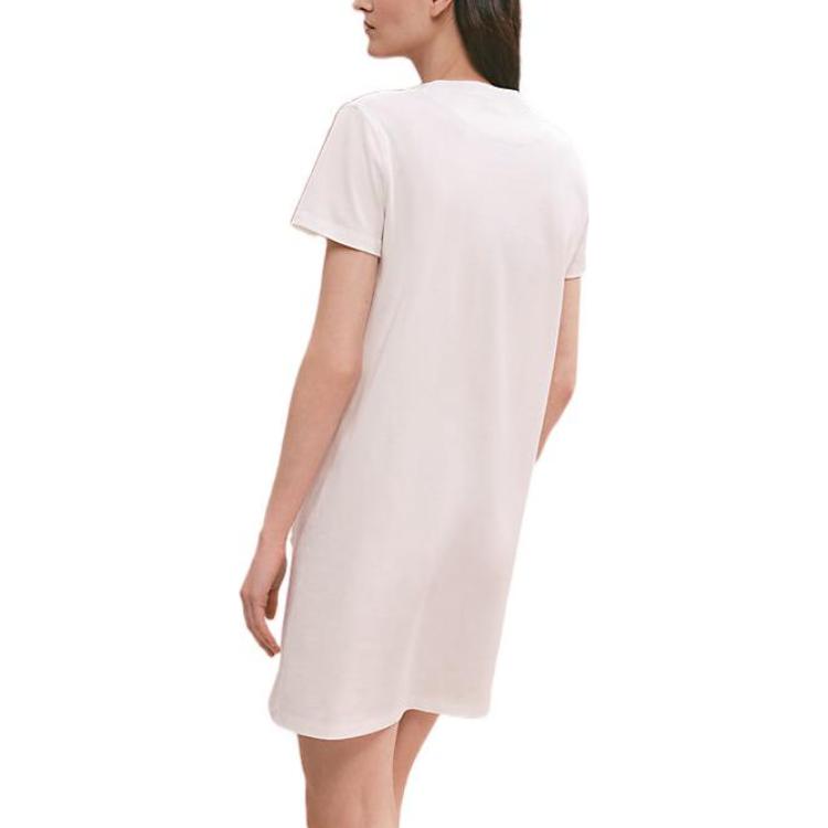 Lookbook HERMES FW22 Solid Color Pocket Short Sleeve Dress White H2H4512DU90