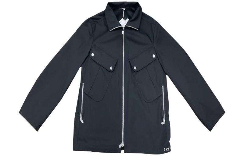 Hermes FW22 Solid Pocket Zipper Jacket Black H262300HE02