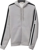 HERMES FW22 Striped Print Zip Hoodie Grey Long Sleeve Casual Sweater H267650HA1O HERMES FW22 Striped Print Zip Hoodie Grey Long Sleeve Casual Sweater H267650HA1O