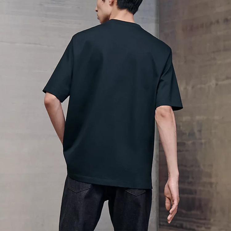 Shop 愛馬仕 FW22 超級戰車印花圓領短袖男款 天空藍 H267820HA01