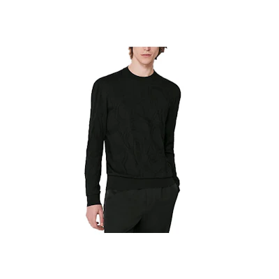 HERMES FW23 Black Solid Color Crew Neck Knit Short Sleeve Shirt. H367090HA02
