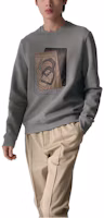Order HERMES FW23 Grey Colorblock Graphic Crewneck Pullover Sweatshirt. H367810HA76