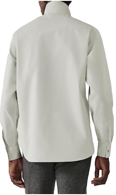 HERMES FW23 Kemeja Lengan Panjang Hijau Muda Warna Solid. H366300H24N Lookbook HERMES FW23 Kemeja Lengan Panjang Hijau Muda Warna Solid. H366300H24N