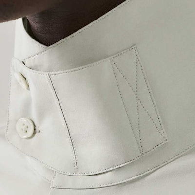 HERMES FW23 Kemeja Lengan Panjang Hijau Muda Warna Solid. H366300H24N Purchase HERMES FW23 Kemeja Lengan Panjang Hijau Muda Warna Solid. H366300H24N